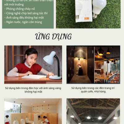 Bóng đèn LED bulb tròn LEDGOES 12W