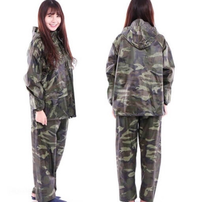 Áo quần đi mưa   size 3XL   ( từ 65 kg  - 80kg  ) ,  Áo mưa người lớn  cho nam  và  nữ  ,  có túi đựng sang trọng  , vải dù họa tiết lính rằn ri cao cấp , sản phẩm đi mưa nhỏ gọn mang theo mọi nơi 