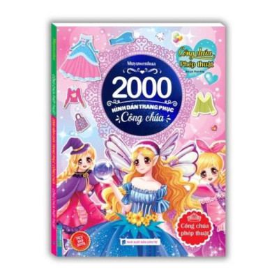 Sách - Combo 2 cuốn 2000 hình dán trang phục công chúa ( đáng yêu + phép thuật )
