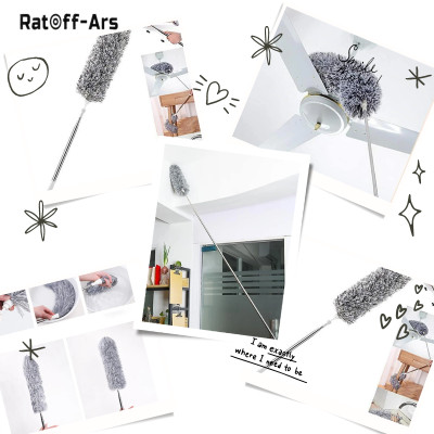 Cây quét trần nhà lau bụi cán dài đầu uốn cong, chổi quét trần nhà mạng nhện đa năng