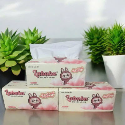 Combo 10 bịch giấy ăn Labubu  loại 1 - 300 tờ  - 4 lớp / 1 gói siêu mềm mại siêu dai ,  thiết kế nhỏ gọn , có thể mang theo  an toàn và tiện lợi