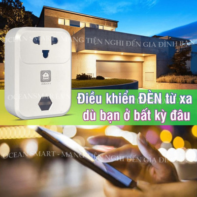 Ổ Cắm Thông Minh HUNONIC, Ổ Cắm Wifi Điều Khiển Từ Xa Qua Điện Thoại - SK01