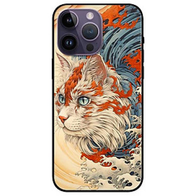 Ốp lưng dành cho Iphone 14 - 14 Plus - 14 Pro - 14 Pro Max - Mèo Trắng Cam - Hàng Chính Hãng