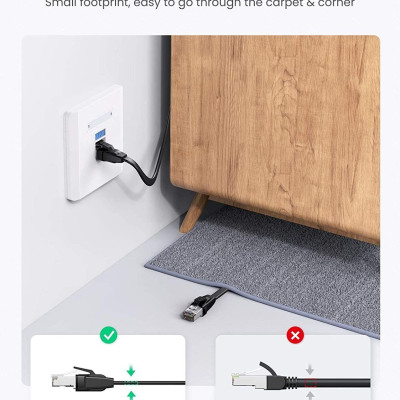 Ugreen UG10979NW134TK 0.5M CAT8 U-FTP 2000Mhz 30AWG cáp mạng màu đen 50cm - HÀNG CHÍNH HÃNG