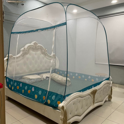 Màn Chụp , Mùng Chụp Cao Cấp Mộc Miên Đỉnh Vuông - Kích Thước 1,6mx2m - 1 cửa ( video , hình thật ) 