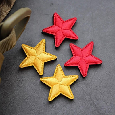 Patch_velcro miếng dán thêu hình ngôi sao 3D trang trí quần áo_ba lô_mũ nón
