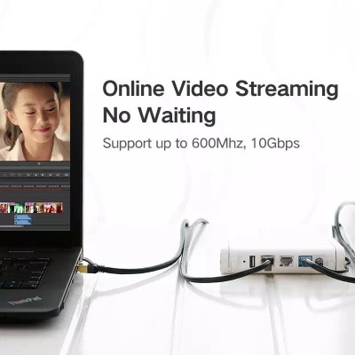 Ugreen UG11272NW107TK 8M màu Đen Cáp mạng LAN CAT7 STP chống nhiễu - HÀNG CHÍNH HÃNG