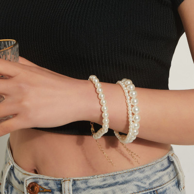 Vòng đeo tay ngọc trai abs thời trang sang chảnh nữ tính