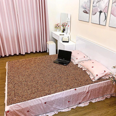 Chiếu Hạt Gỗ Hương Cao Cấp - Kích Thước 1,5mx1,9m hạt 1.6cm ( video , hình thật )