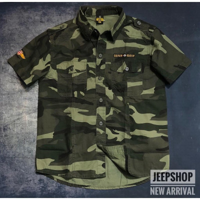 Áo sơ mi ngắn tay màu camo