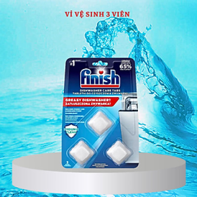 Viên vệ sinh máy rửa bát Finish - Vỉ 3 viên