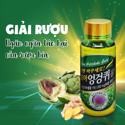 Nước giải rượu Hàn Quốc CHOA Artichoke Gold  - Giải rượu nhanh chóng, thanh lọc, bảo vệ tế bào gan