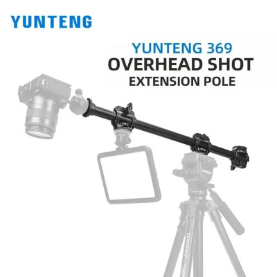 Thanh ngang Yunteng VCT-369 dài 63cm gắn Tripod quay trên xuống có 3 đầu ren 1/4 - Hàng chính hãng