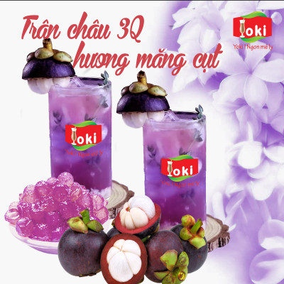 Combo Trân châu 3Q hương vải Yoki và Trân châu 3Q hương măng cụt Yoki