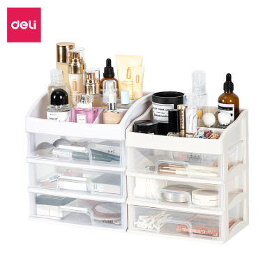 [Tặng sticker] Kệ Đựng Mỹ Phẩm Nhựa Nhiều Tầng Để Bàn Trong Suốt Có Thể Tháo Rời Deli - Kệ Đưng Đồ Trang Điểm Đồ Cá Nhân Nữ Trang Sức Hộp Lưu Trữ Văn Phòng Phẩm Decor Bàn Làm Việc Góc Học Tập - VS559 564