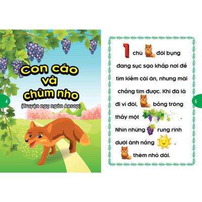 Sách - Phát Triển Tư Duy Và Ngôn Ngữ Cho Bé - Truyện Đọc Bằng Hình Ảnh - Truyện Ngụ Ngôn Thế Giới Đặc Sắc - Combo 2 Cuốn - Việt Thư