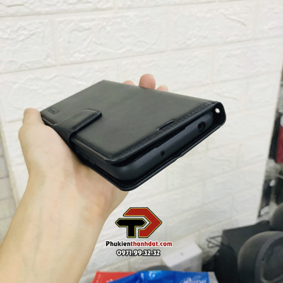 Bao da dạng ví cho Xiaomi Redmi 9C hiệu Hanman có ngăn đựng thẻ và tiền tiện dụng - Hàng chính hãng