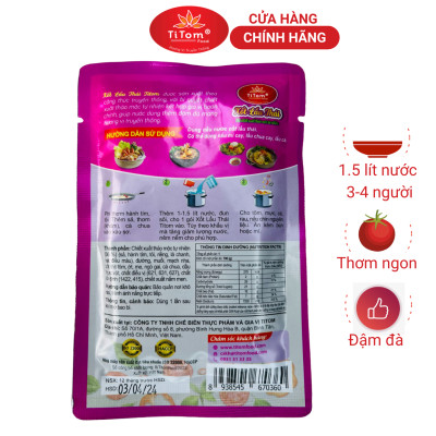 Xốt lẩu thái Titom gói 100g gia vị hoàn chỉnh dùng nấu lẩu thái mì chua cay