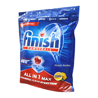 Viên rửa bát Finish All in 1 Max Túi 48 Viên, Hương Chanh - Chính Hãng.