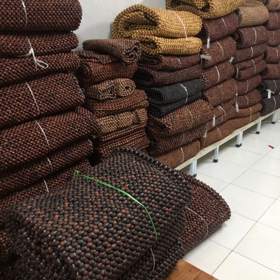 Chiếu Hạt Gỗ Hương Mộc Cao Cấp - Kích Thước 2,2mx2m hạt 1.6cm( video , hình thật ) 