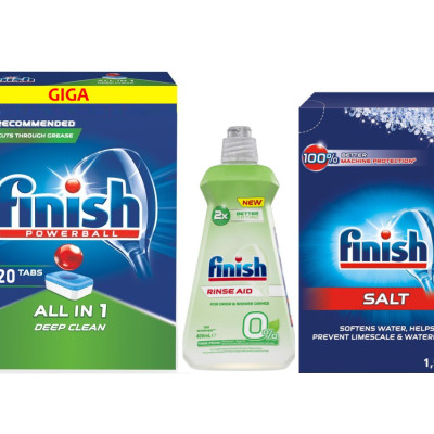 Combo Viên Finish All in one 120V + 1.5kg Muối rửa bát Finish chuyên dùng cho máy