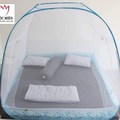 Màn Chụp , Mùng Chụp Tự Bung Đỉnh Rộng Cao Cấp Mộc Miên - Kích Thước 1,2mx2m ( Hà Nội )