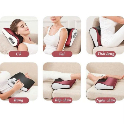 Gối Mát xa Hồng Ngoại Cao Cấp 20 Bi – Mát xa Toan Thâjn, Tốt Cho Tuần Hoàn Máu, Giảm Nhức Mỏi Hiệu Quả