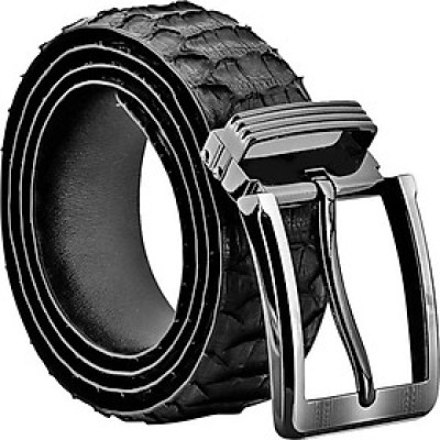 Thắt Lưng Nam Da Trăn VIP Bản Lớn Đầu Kim Huy Hoàng HT4337 - Đen