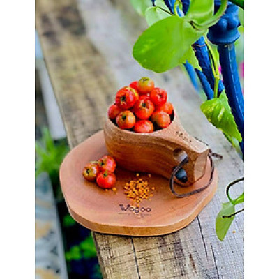 Tấm Lót Tròn Bằng Gỗ Xà Cừ Tự Nhiên - VAGOO - Làm Thủ Công Chống Thấm, Chống Ẩm Mốc, An Toàn Cho Sức Khoẻ