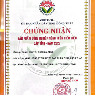 Sữa sen yến Thiên Gia Phúc 150g 10 gói (Hộp cứng)