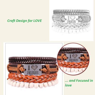 Combo vòng đeo tay Phong cách Euro Vintage, chủ đề Tình yêu thiên chúa, cá tính và nổi bật.