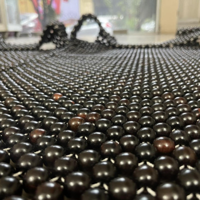 Chiếu Hạt Gỗ Mun Cao Cấp - Kích Thước 1,8mx2m hạt 1.2cm ( video , hình thật )