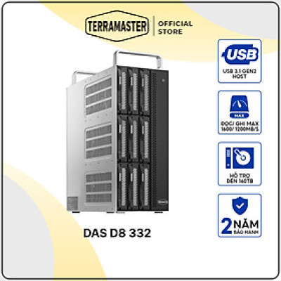Thiết bị lưu trữ DAS TerraMaster D8-332 8-bay hàng chính hãng