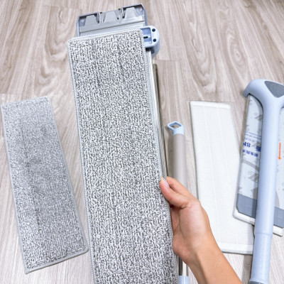 Cây lau nhà tự vắt thông minh, chổi lau nhà tự vắt thiết kế silicon gạt nước đa năng cây lau dài 128cm