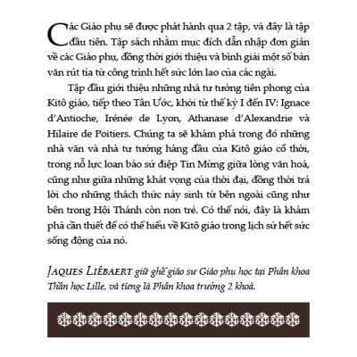 GIÁO PHỤ - Tập I - Thế Kỷ I-IV