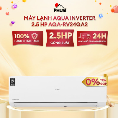 Máy Lạnh Aqua AQA-RV24QA2 Inverter 2.5HP - Hàng Chính Hãng (Chỉ giao HCM)
