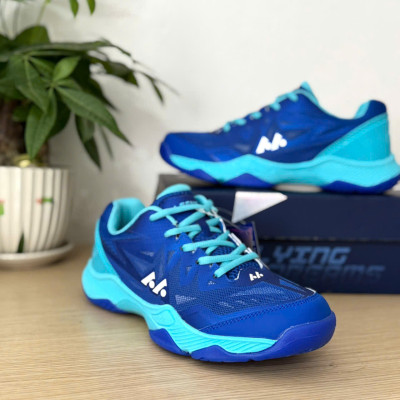 giày bóng chuyền Lefus L028 mầu xanh, đế kếp bền bỉ - hàng công ty