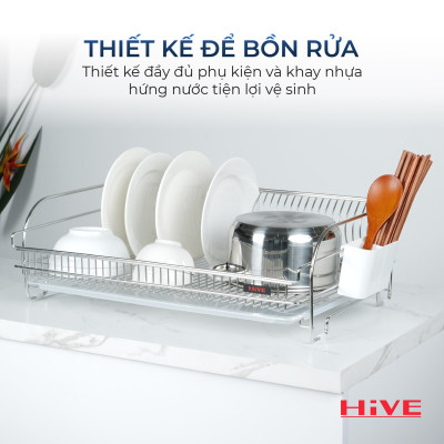 Kệ (giá) để chén bát HiVE DG Big 2 tầng inox 304