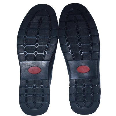 Giày mọi nam Huy Hoàng da bò màu đen HC7794