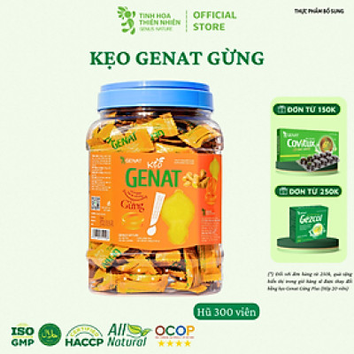 Kẹo Genat Gừng (Hủ 300 viên) - Tinh Hoa Thiên Nhiên