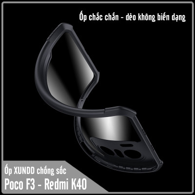 Ốp lưng cho Xiaomi Poco F3 - Redmi K40 chống sốc trong viền nhựa dẻo XunDD - Hàng nhập khẩu