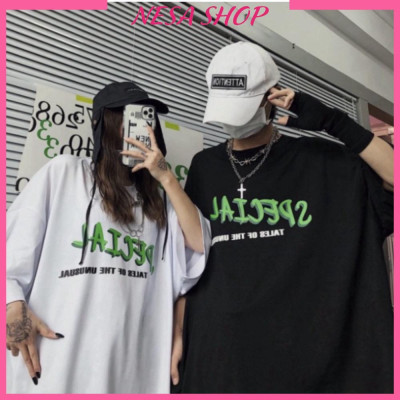 Áo thun nam nữ form rộng tay lỡ SPECIAL cá tính freesize 40-70kg, áo phông unisex NeSa shop