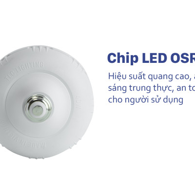Đèn LED Búp Trụ DOS 15W, 20W, 30W, 40W, 50W TLC Lighting - Chiếu sáng văn phòng, nhà xưởng, đường phố, TTTM, khu công nghiệp - Ánh sáng Trắng/Vàng - Hàng chính hãng