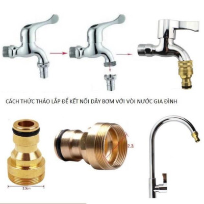 Bộ dây vòi xịt nước rửa xe, tưới cây . tăng áp 3 lần, loại 7m, 10m 206236 đầu đồng, cút, + tặng móc khoá