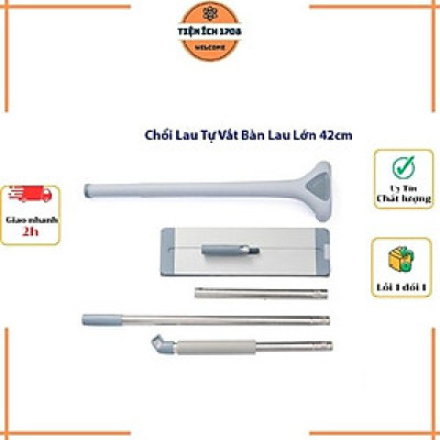 Cây lau nhà tự vắt thông minh, chổi lau nhà tự vắt thiết kế silicon gạt nước đa năng cây lau dài 128cm