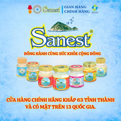  NEW  [ Hộp 6 lon  ] Nước Yến sào Khánh Hòa Sanest Trẻ Em.