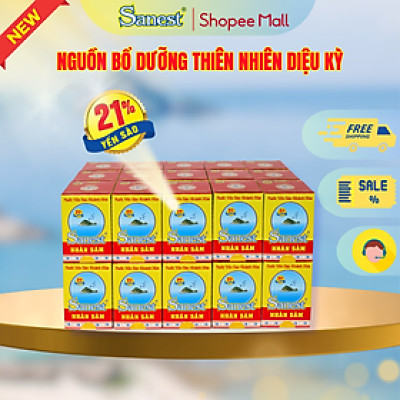  NEW [ Combo 30 lọ] Nước Yến sào Khánh Hòa Sanest 21% - Nhân Sâm
