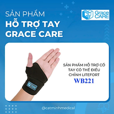 Đai Cố Định Cổ Tay Grace Care WB221 – Hỗ Trợ Cổ Tay Chơi Thể Thao, Gym, Giảm Đau Cổ Tay Khi Vận Động