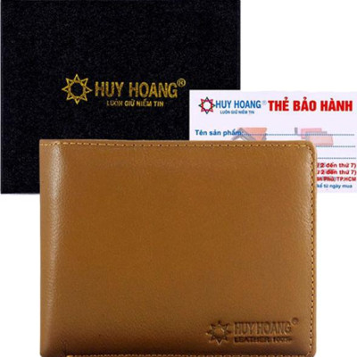 Ví Nam Da Bò Cao Cấp Huy Hoàng HT2113 (12.5 x 10 cm) - Da Bò