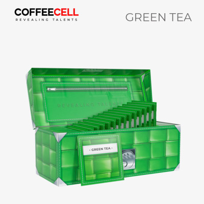 [MUA 1 TẶNG 5] Trà Xanh Với Nhân Sâm Trắng Thượng Hạng COFFEECELL (30 gói x 3g) - Trà nguyên lá ngọt thanh, chát nhẹ, Chống oxy hóa, Tăng cường tập trung - Hàng Chính Hãng